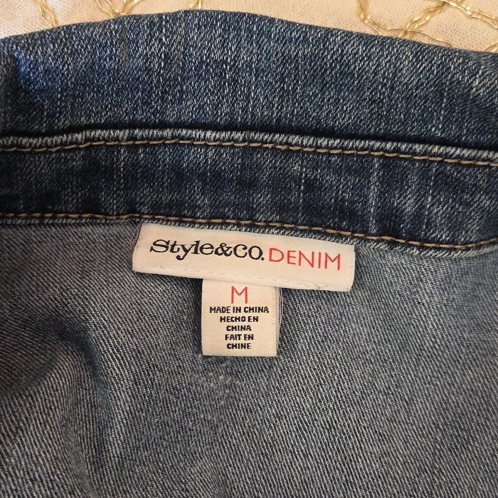 Style & Co. Denim Blue Women's Jacket Size Medium - Picture 6 of 8